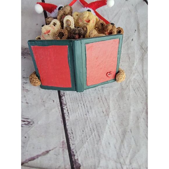 Holly Bearies Christmas Ornament Kurt S Adler Caroling Singing Teddy Bears W Box - Picture 4 of 9
